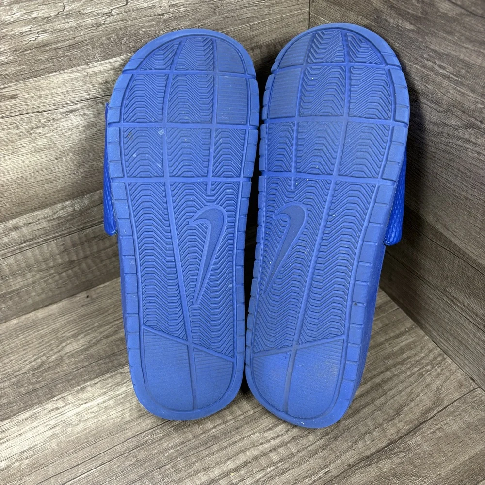Adidas Swoosh Slides Blue Mens US Size 9 EUR 42.5 431884-444 Sandals - Picture 8 of 11